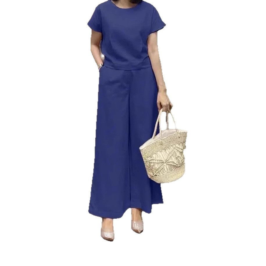 Women's Sleeve Shirt Outfit Urban Chic Sportswear Loose Trousers Summer Fashion Casual Suit