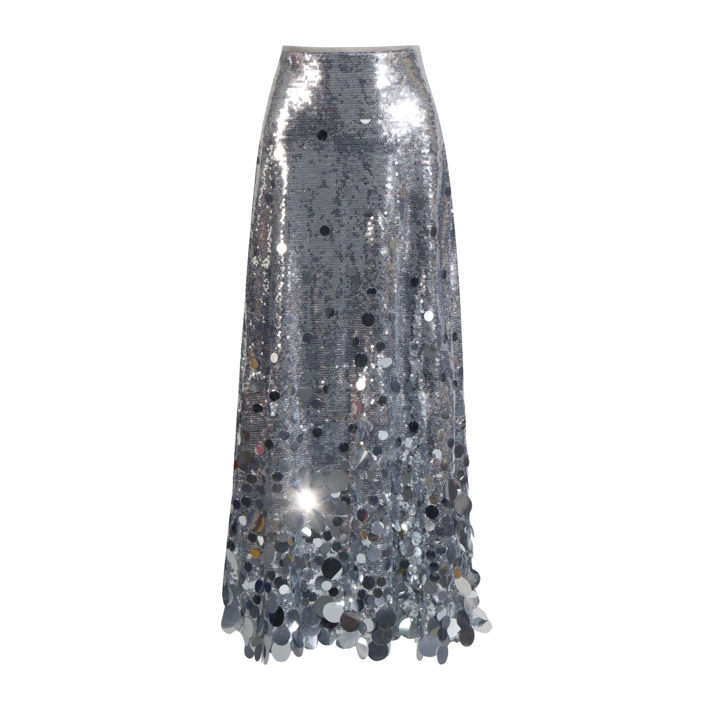 Women's Summer Stitching Sequined High Waist Dress Skirts