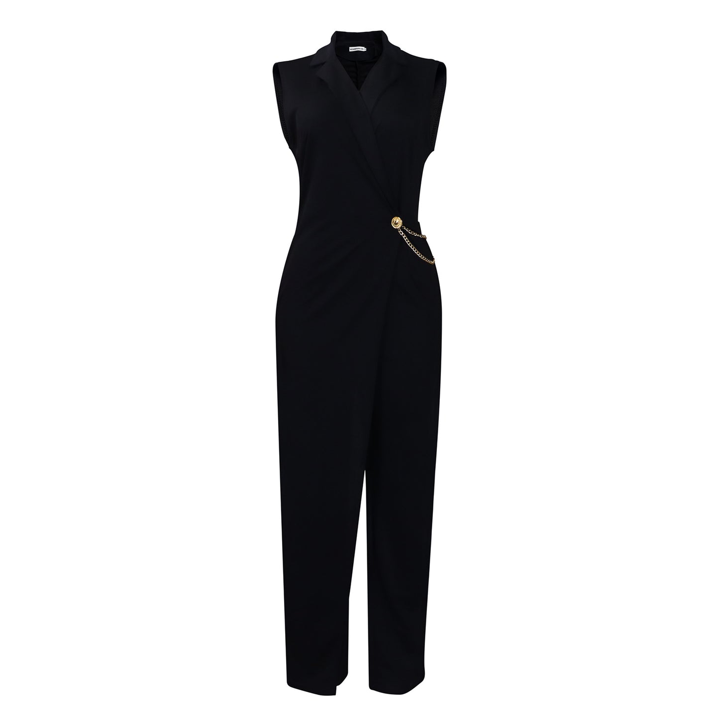 Women's Summer Sleeveless Collar Elegant Fashion Solid Pants