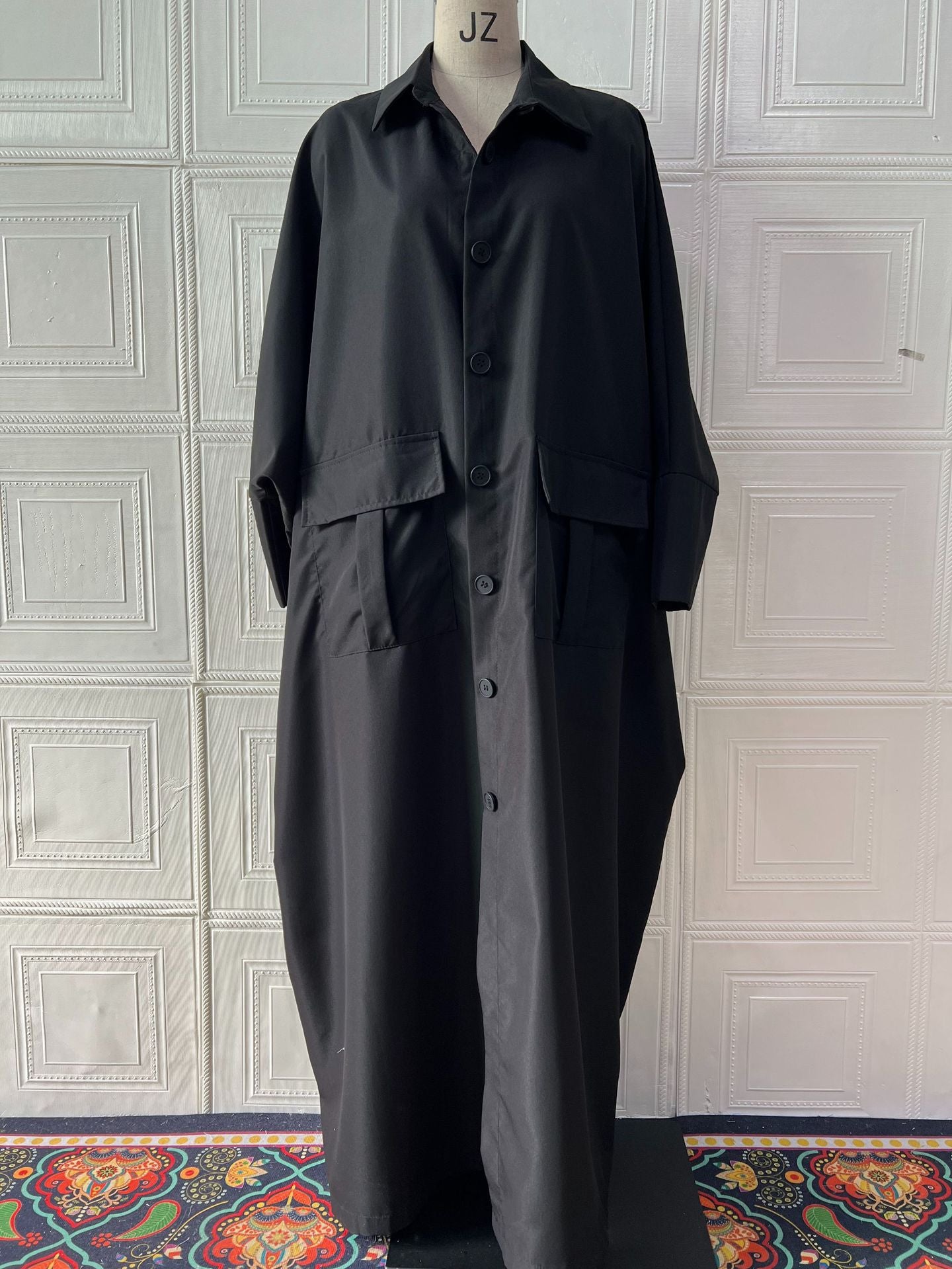 Women's Autumn Design Bat Loose Large Long Coats