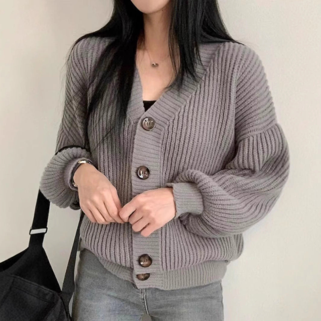 Versatile Loose Large Version Lazy Lantern Sleeve Warm Coats
