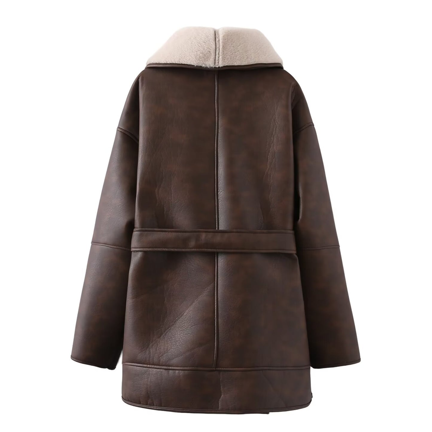 Women's Versatile Street Fashion Fur Trench Coats