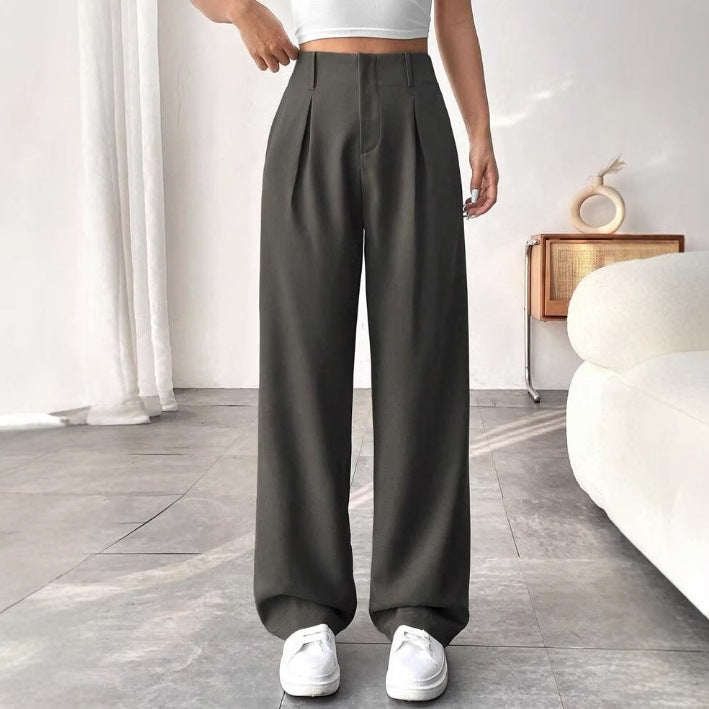 High Waist Wide Leg Versatile Casual Pants