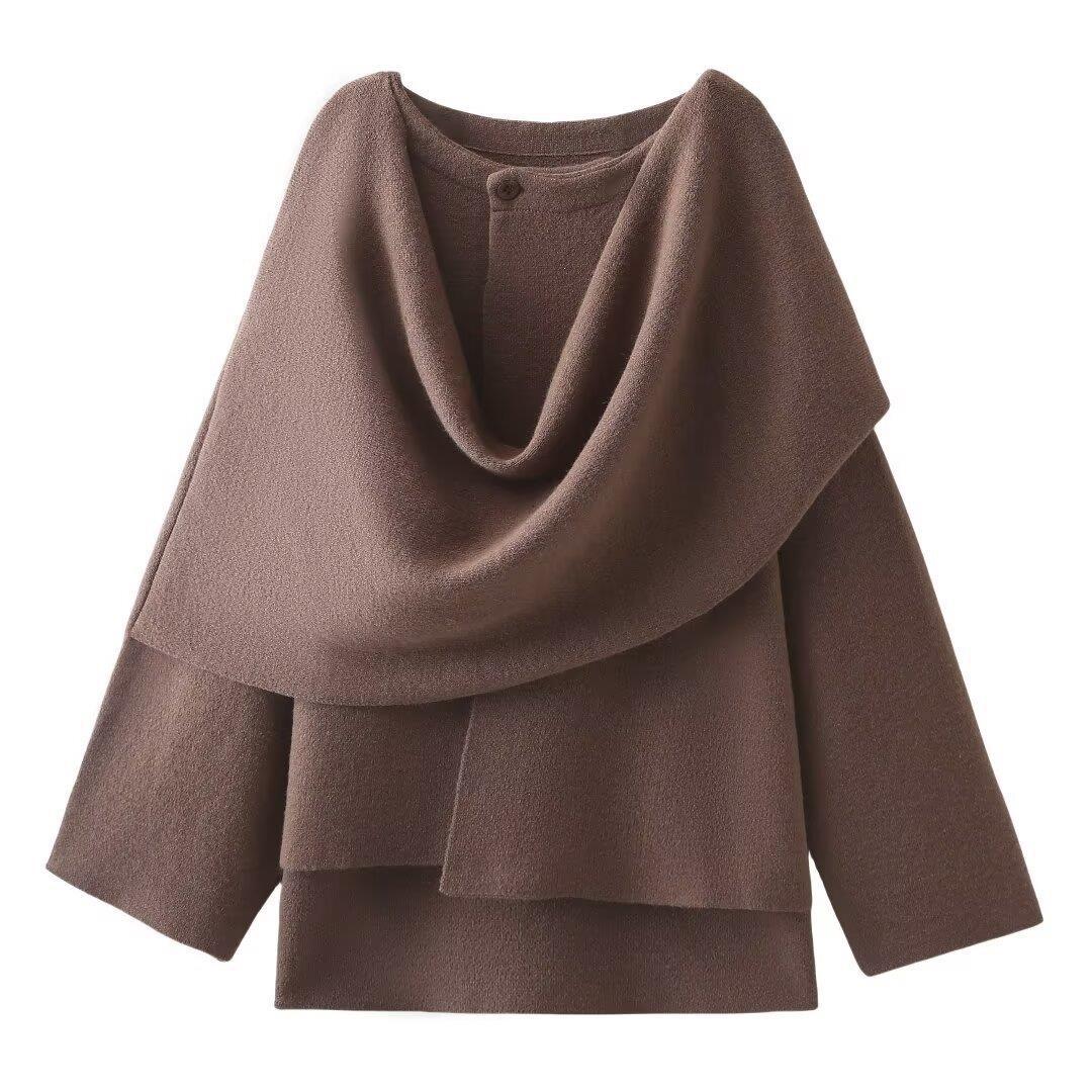 Women's Loose Leisure Cape Shawl Knitted Sweaters