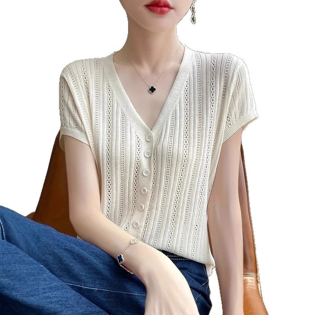 Women's Outer Wear Elegant Simple Western Style Slimming Knitted Cardigans