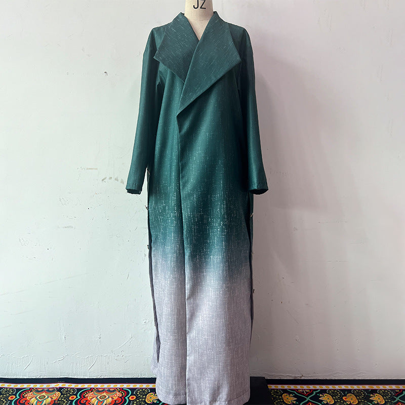 Women's High Fashion Gradient Casual Loose Style Coats