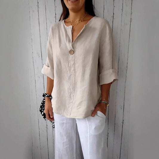 Women's Summer Loose T-shirt Comfort Casual Cotton Blouses