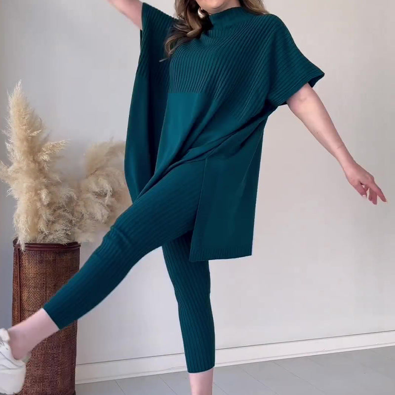 Autumn Round Neck Loose Casual Two-piece Suits