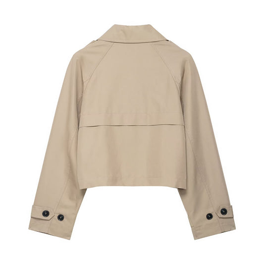 Women's Fashion Casual Double Breasted Trench Coats