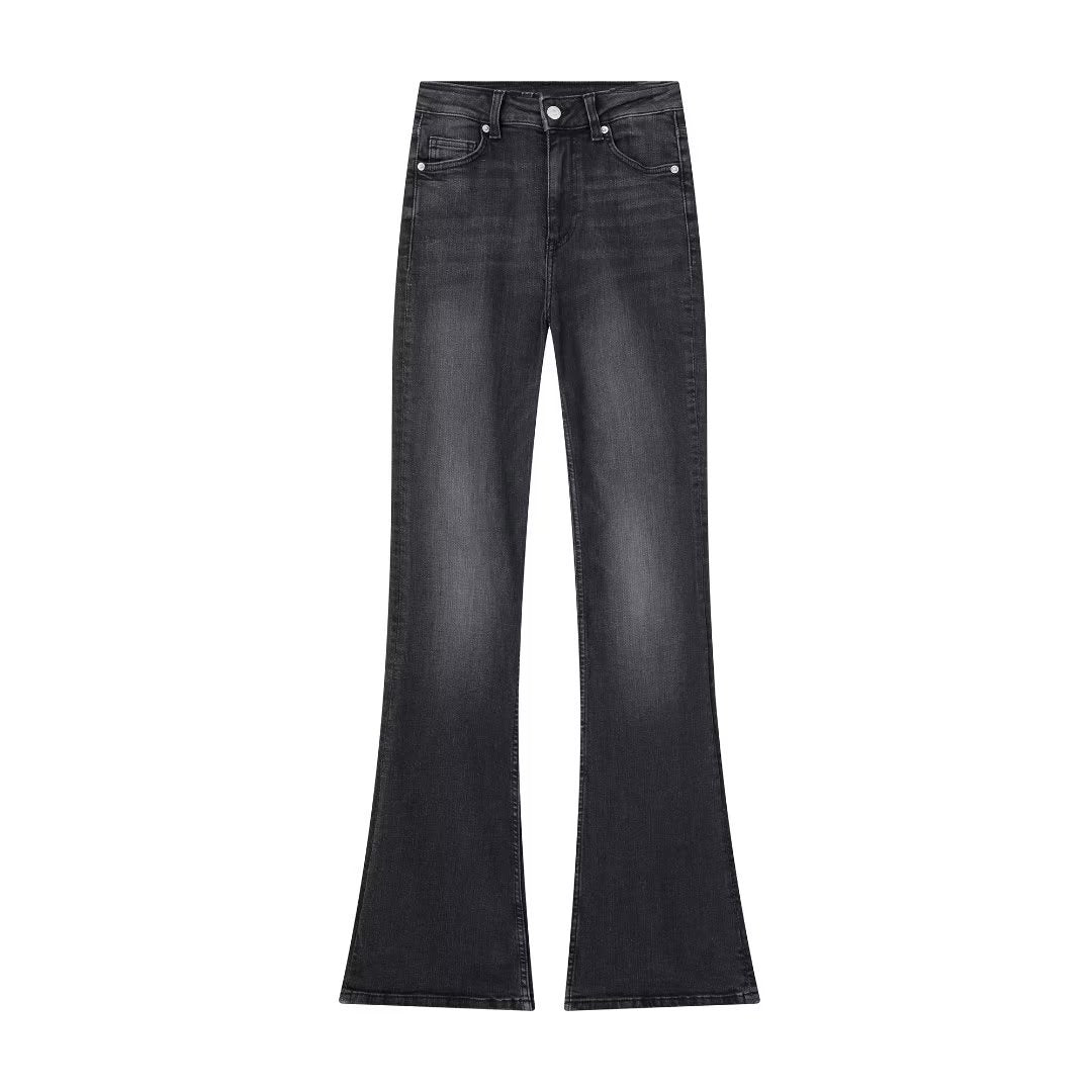 Women's Creative French Style Long Flared Jeans