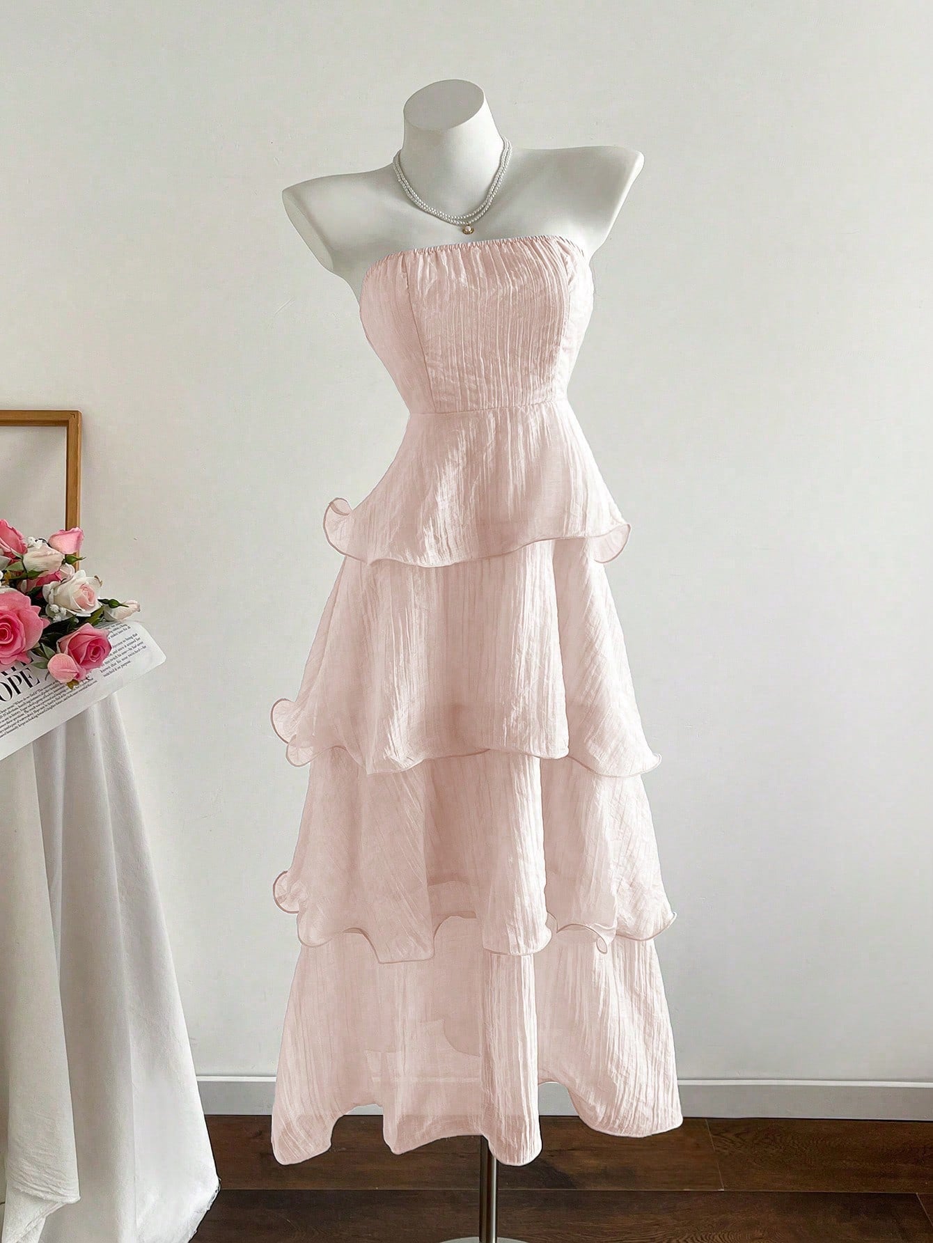 Summer Cover Slimming Midi Cake Fairy Tube Solid Color Skirts