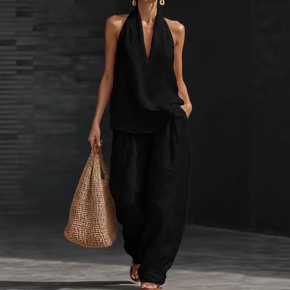 Versatile Fashion Charming Women's Halter Sleeveless Suits