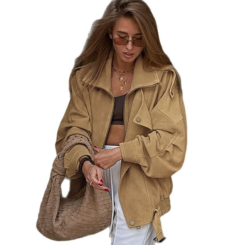 Women's American Brushed Veet Design Graceful Fashionable Jackets