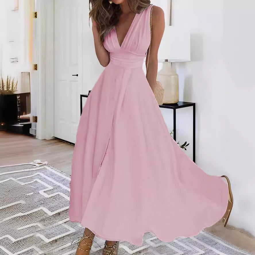 Versatile Comfortable Unique Wrapped Chest Formal Dress