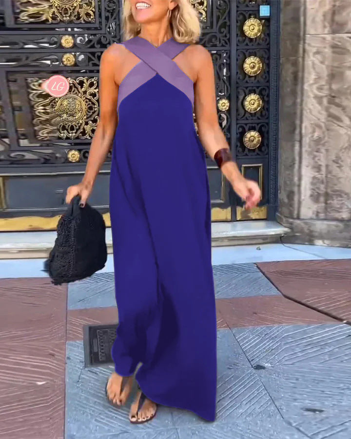 Women's Summer Long Cross Sexy Beauty Back Dress