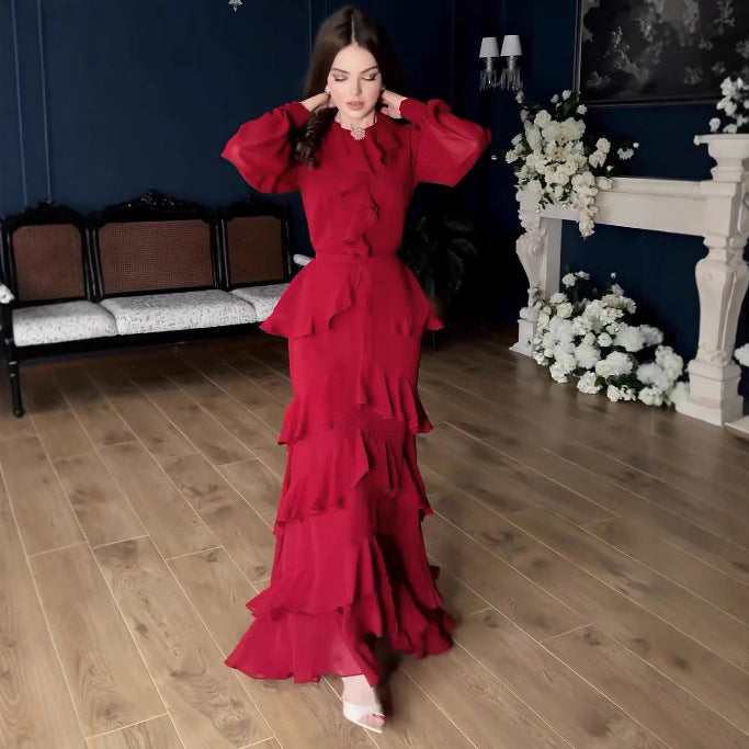 Comfortable Stylish Autumn Elegant Dress Robe Dresses