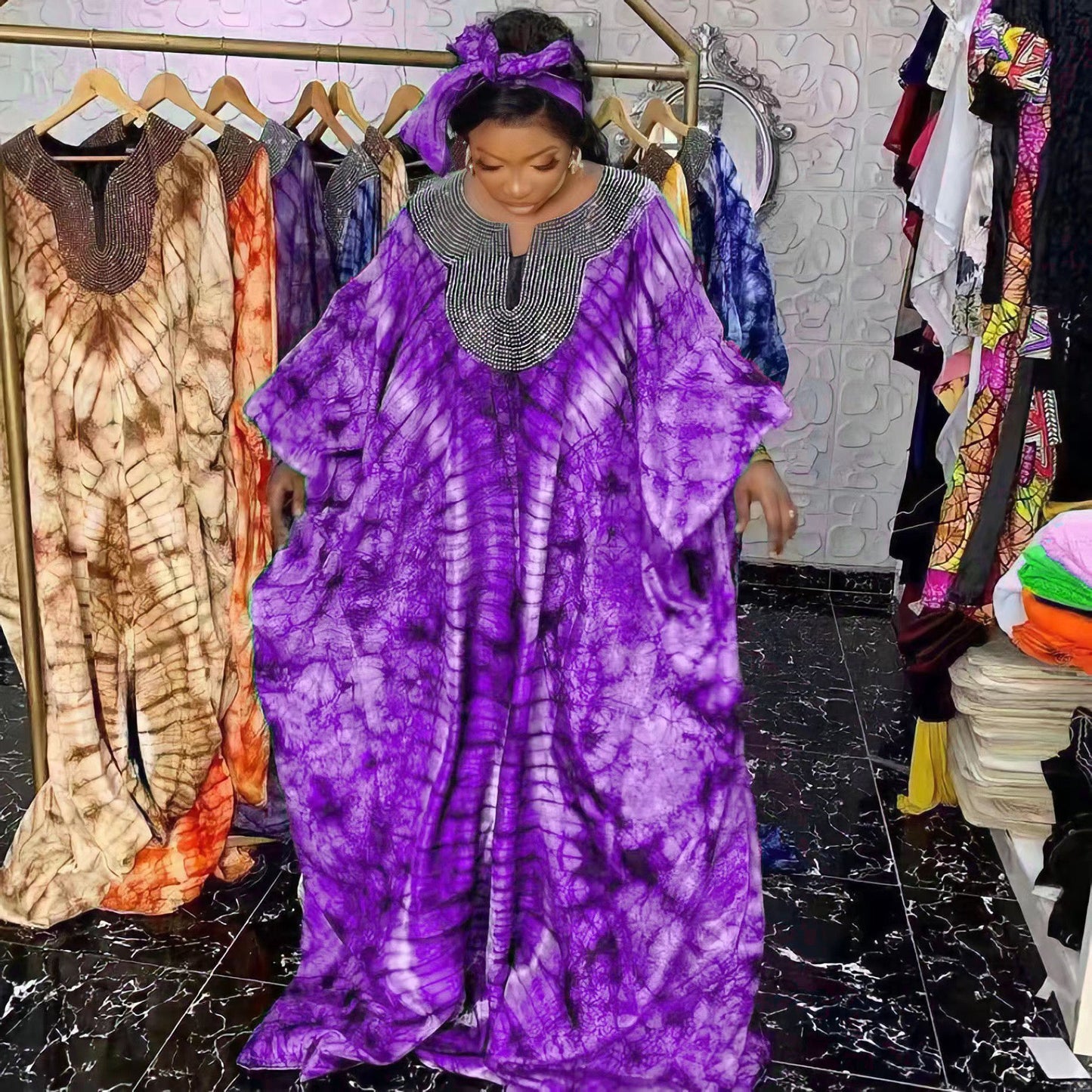 Printed Loose Robe African Ethnic Style Dresses