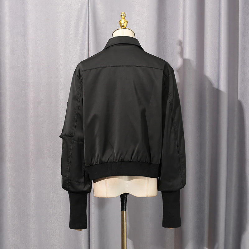 Women's Comfort Casual Style Stand Collar Stitching Design Coats