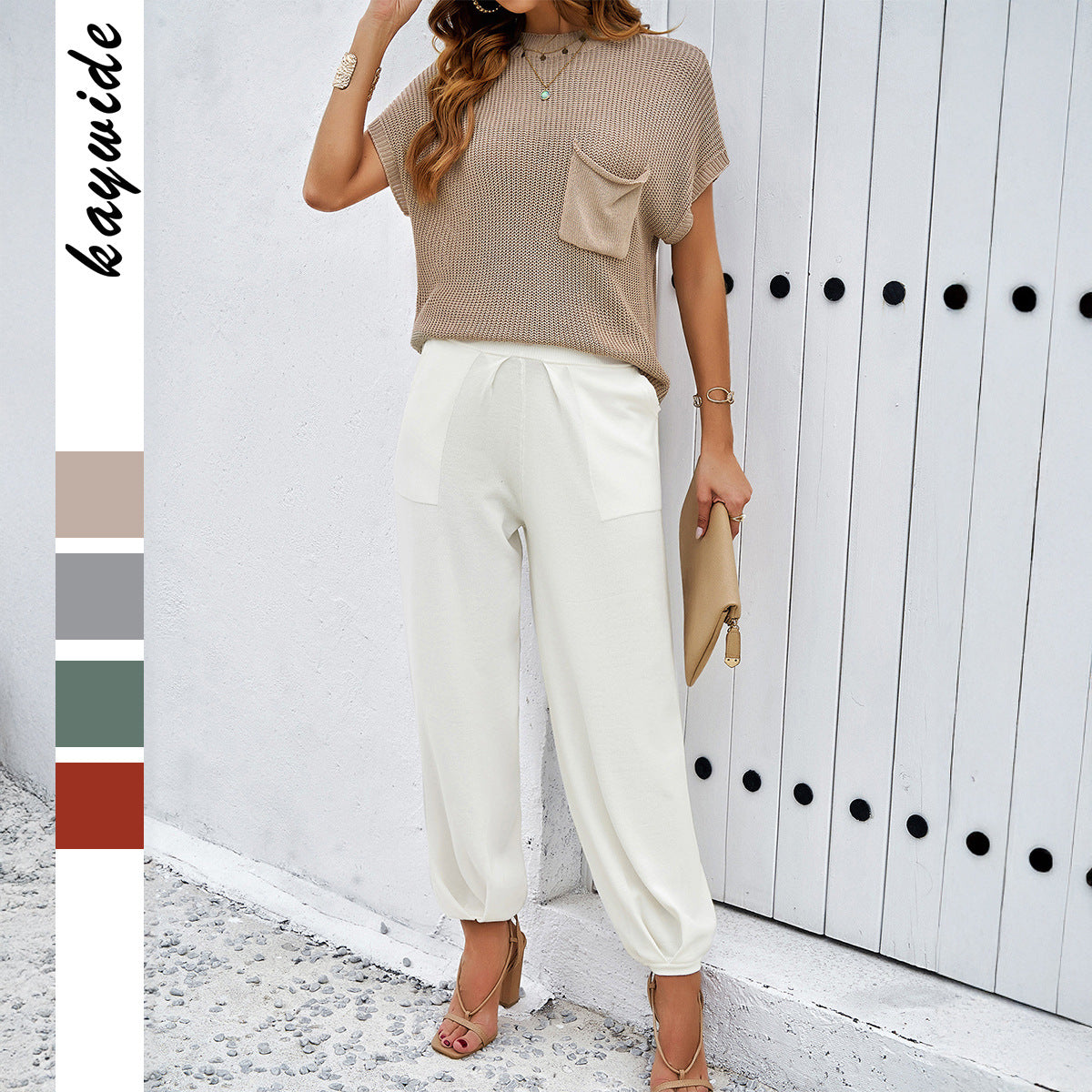 Elegant Versatile Women's Vacation Style Simple Fashion Casual Suit