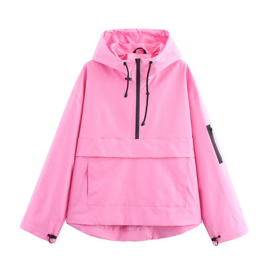 Women's Versatile Casual Hooded Big Pocket Coats