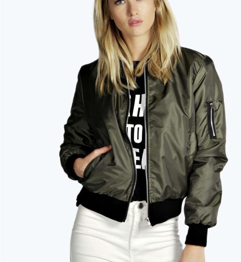 Popular Attractive Classic Chic Zipper Outer Jackets