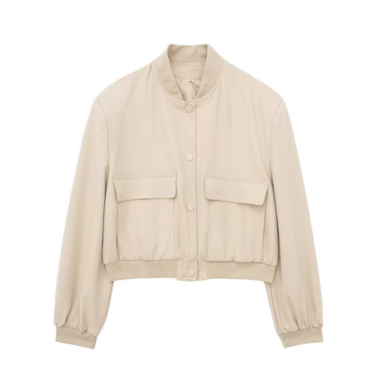 Women's Large Pocket French Solid Color Single-breasted Uniform