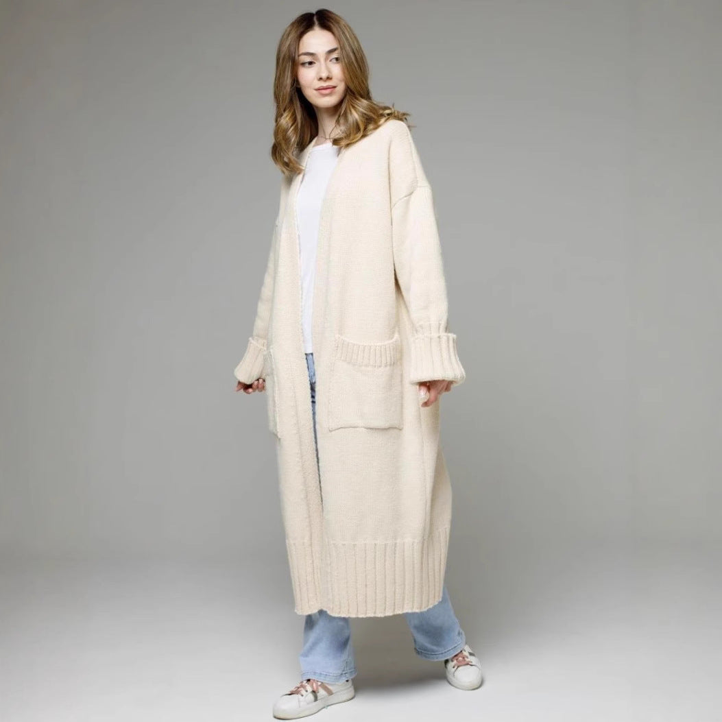 Women's Large Loose Long Sleeve Knitted Casual Sweaters