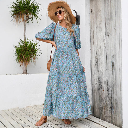 Round Neck Shirt With Half Sleeve Dress Dresses