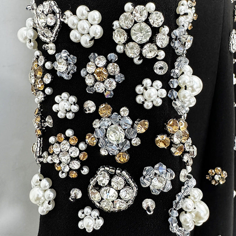 Fashion Bead Diamond Slim Long Formal Dress