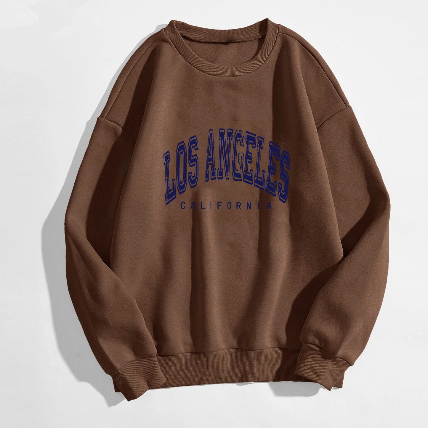 Women's Simple Letter Crew Neck Temperament Pure Color Korean Style Thin Sweaters