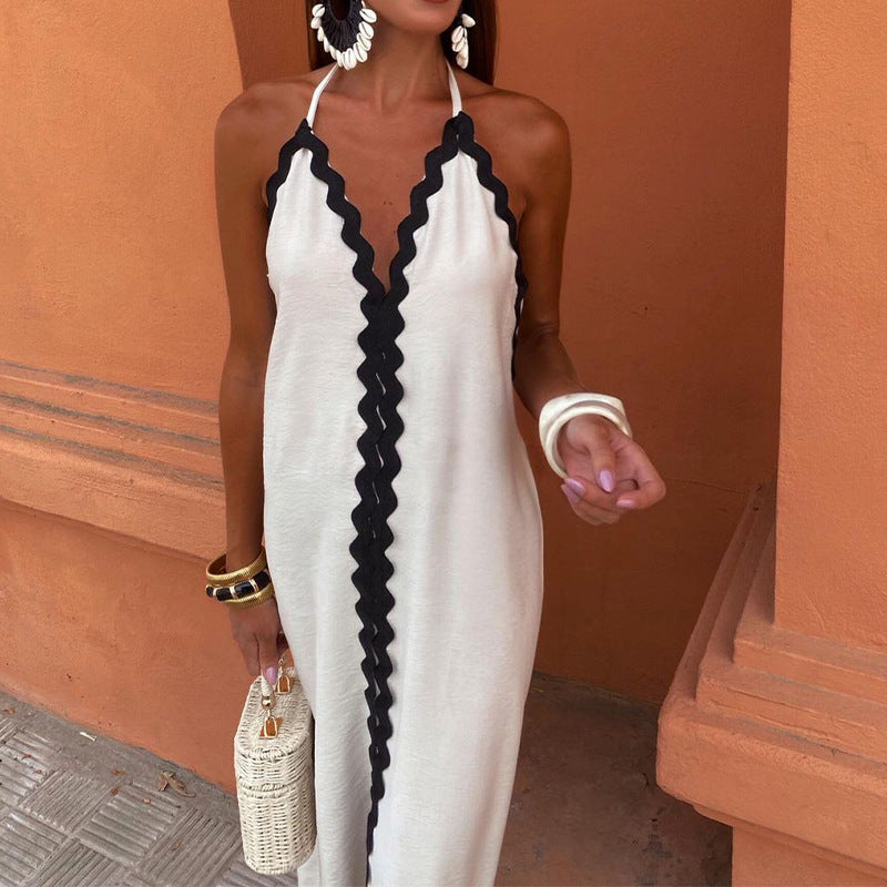 Women's Summer Halter Backless Sexy Dress Simple Dresses