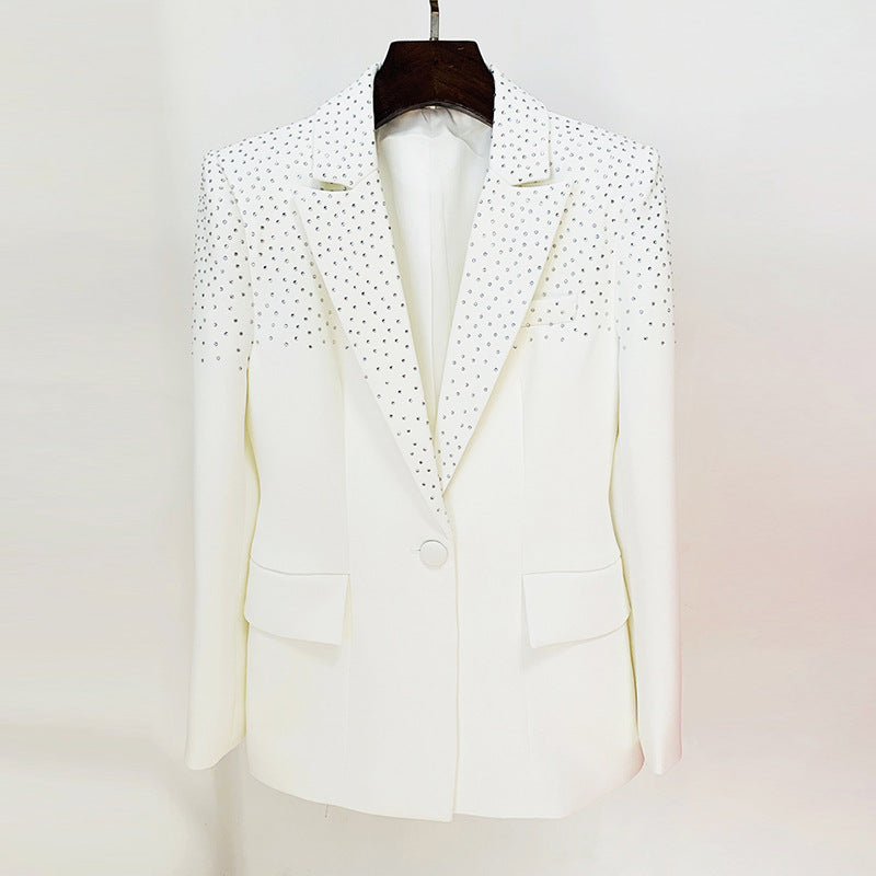 Fashion Rhinestone Slim Fit One Button Suits