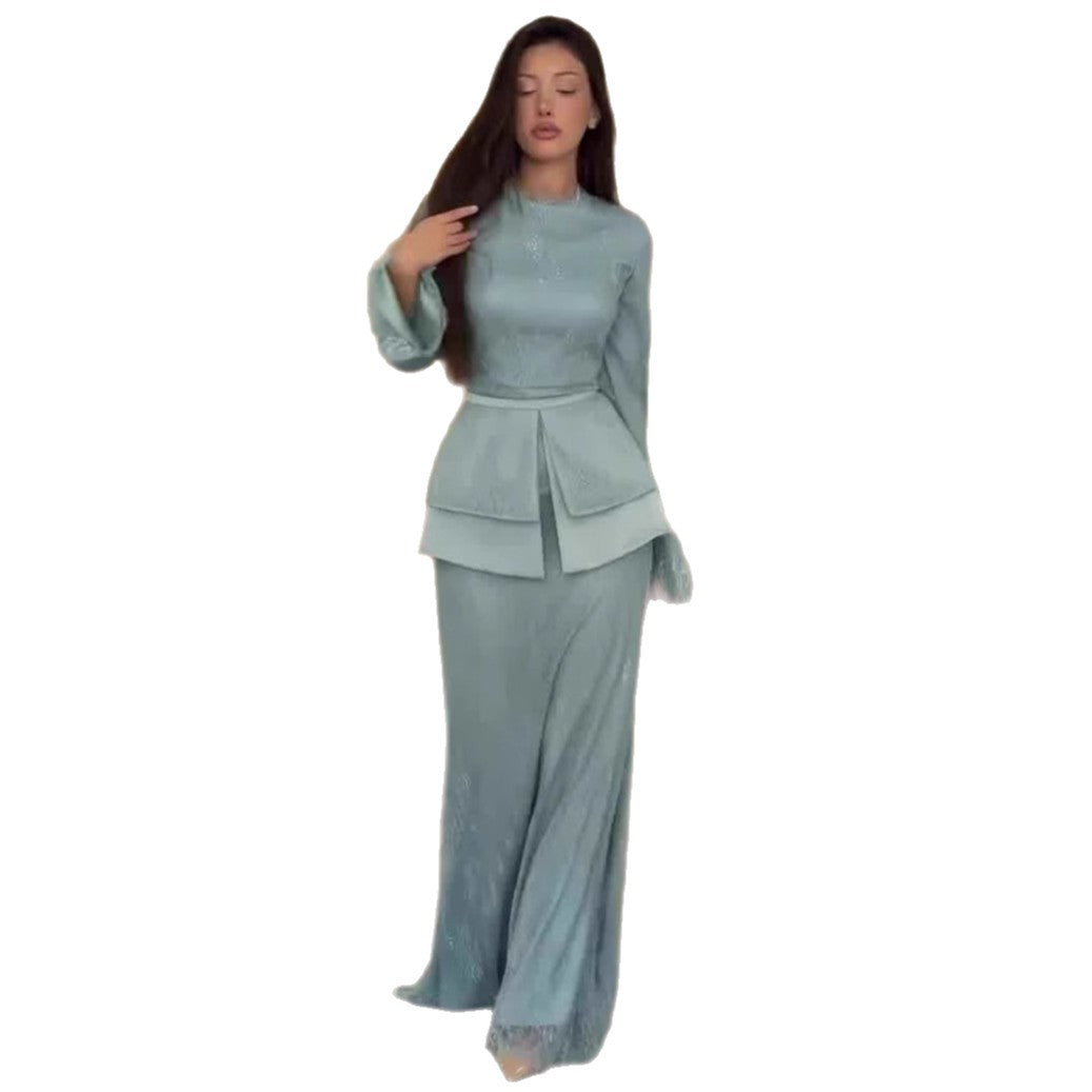 Women's Autumn Elegant Soft Temperament Long Sleeve Dresses