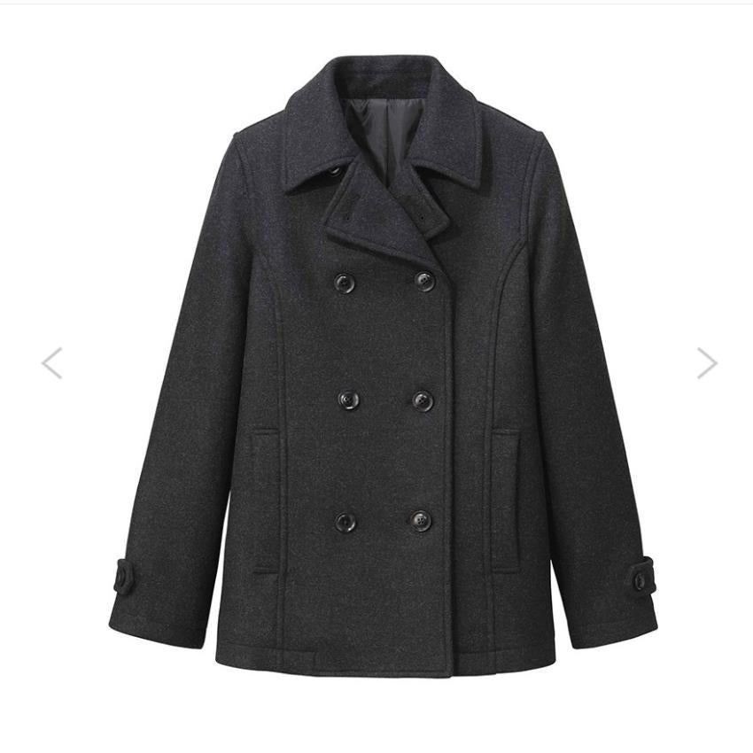 Double Breasted Woolen Female Surrogate Shopping Uniform