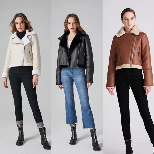 Women's Unique Street Fashion Casual Fur Jackets