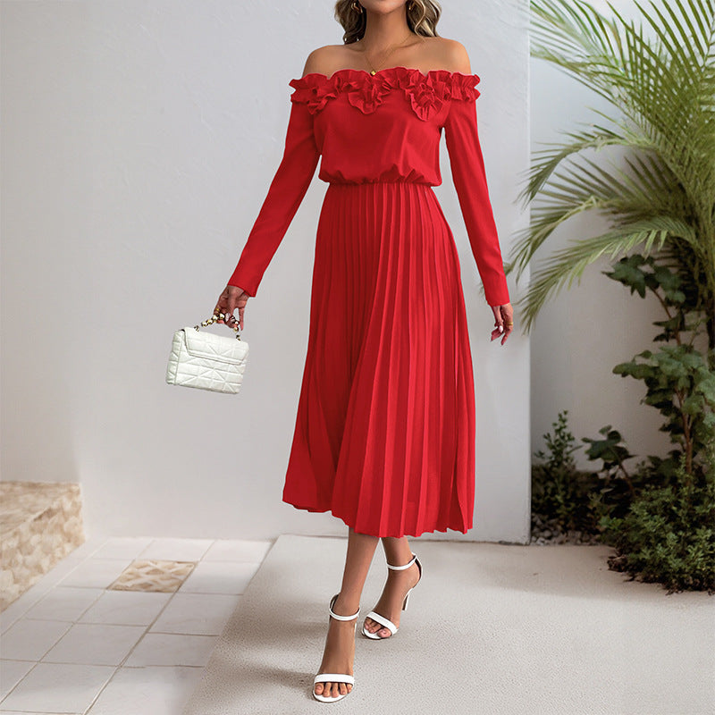 Women's Dating Party Elegant Sweet Style Long Sleeve Dresses