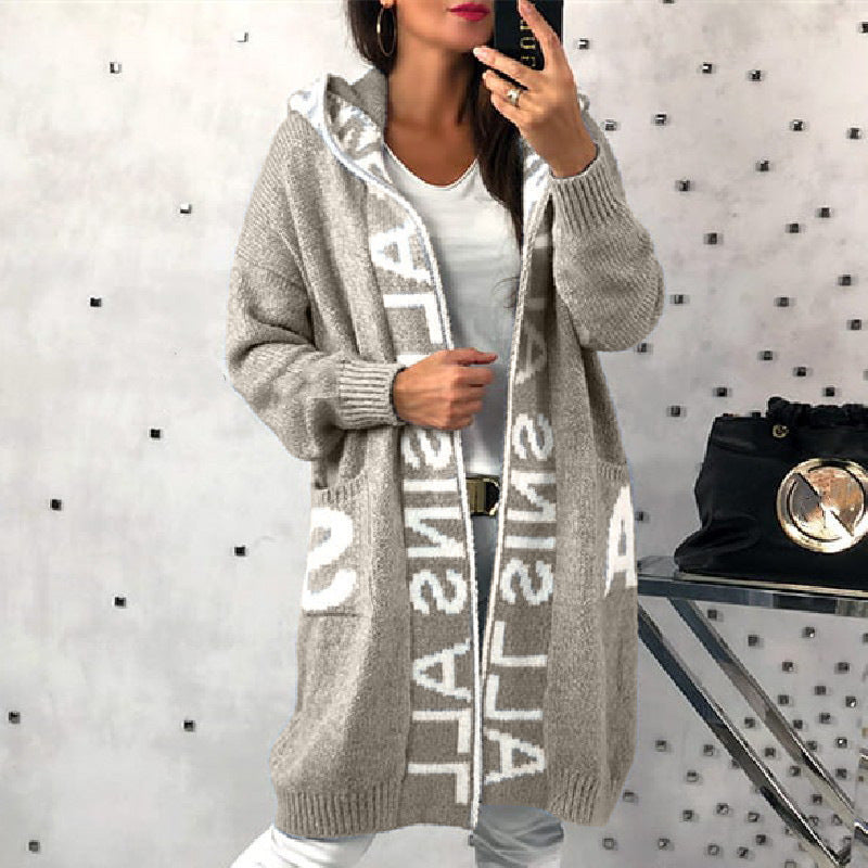 Women's Attractive Pretty Comfortable Hooded Knitted Sweaters