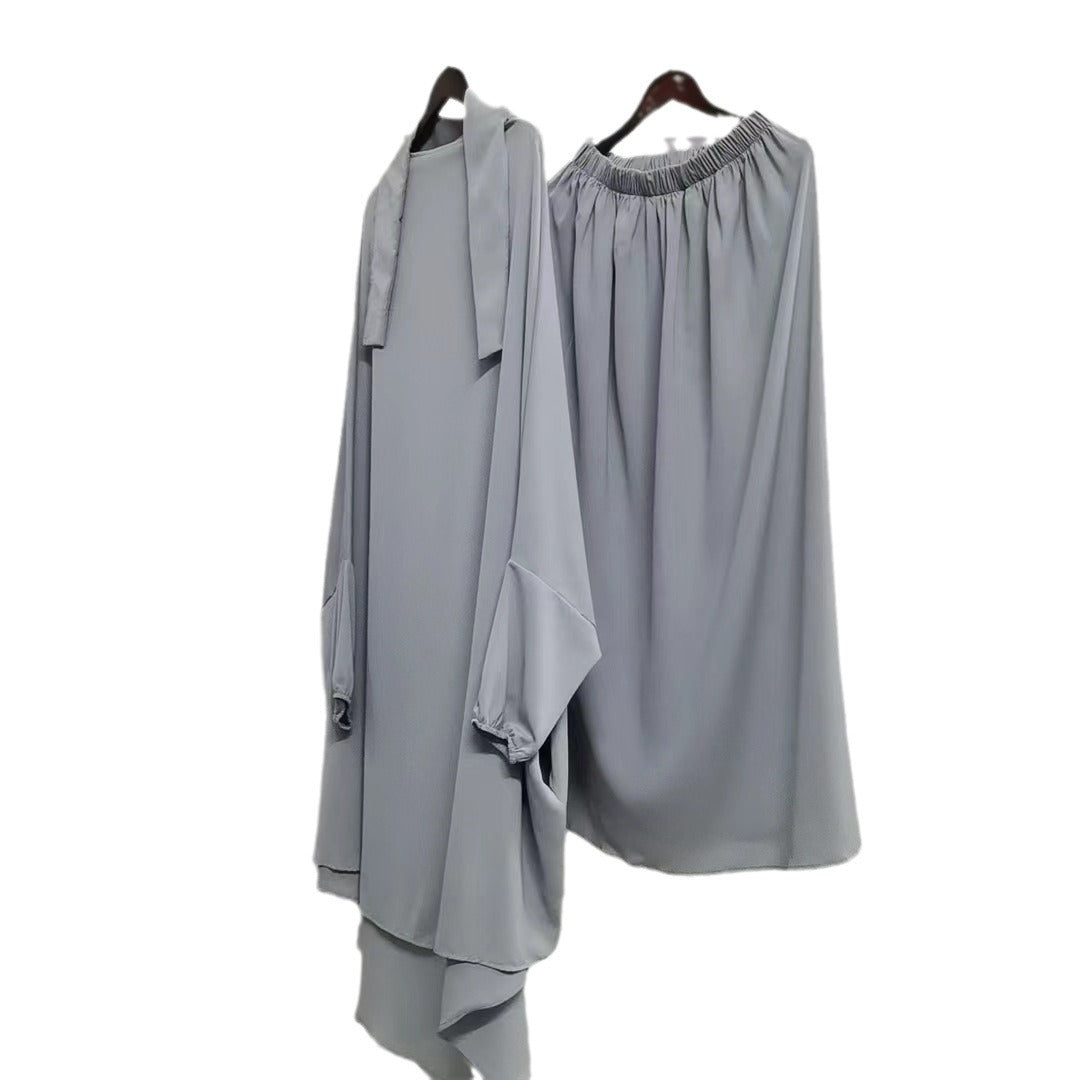 Robe Side Pocket Hooded Solid Color Dresses