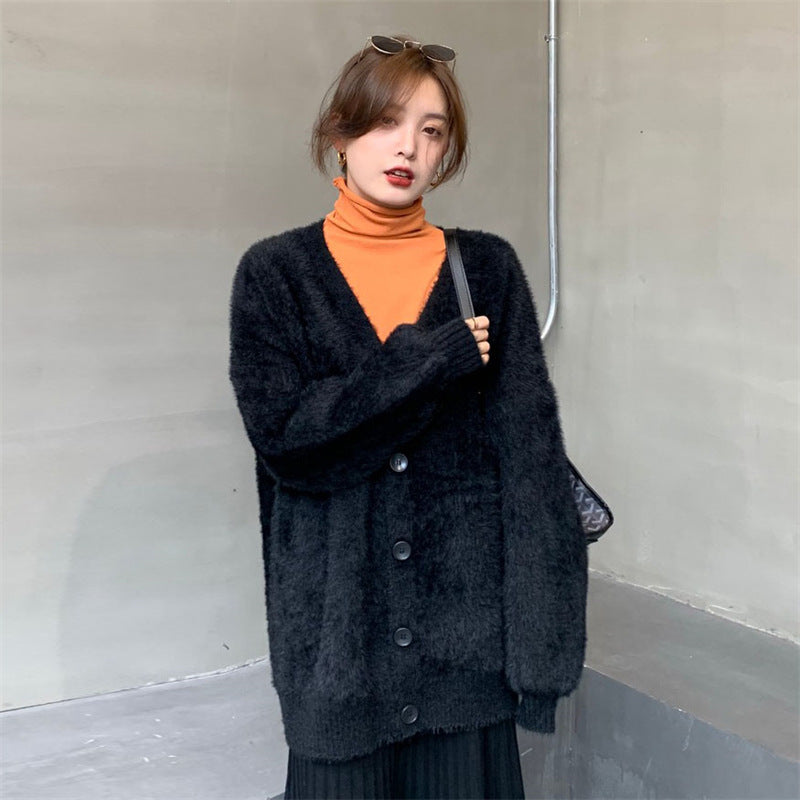 Women's Loose Casual Inner Match Long Sleeve Cardigans