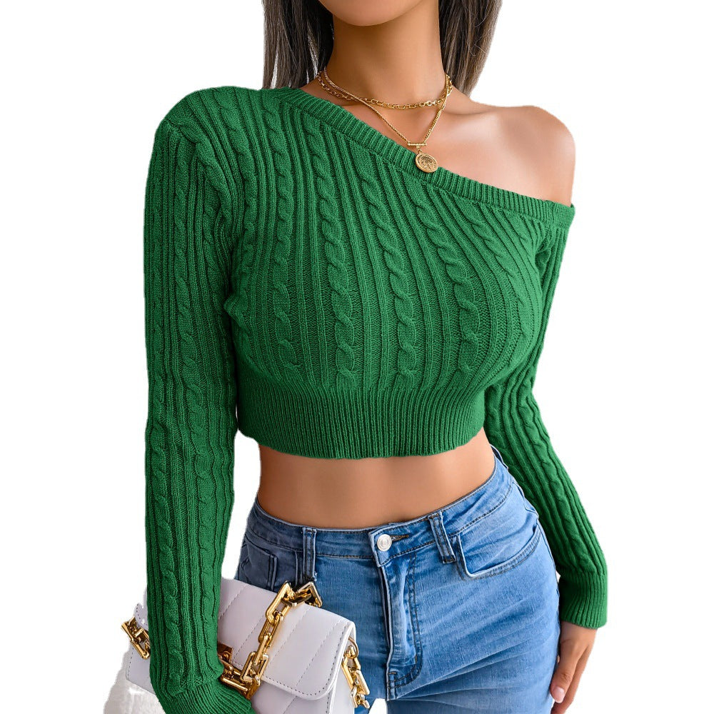 Women's Fashion Twist Off Shoulder Long Sleeve Clothing