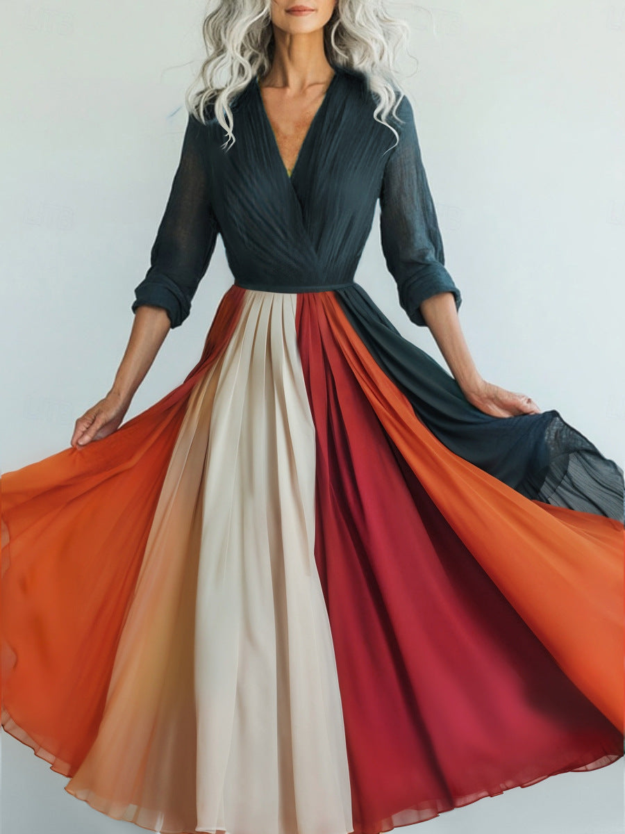 Long Sleeve Dress Bohemian Vacation Style Dresses