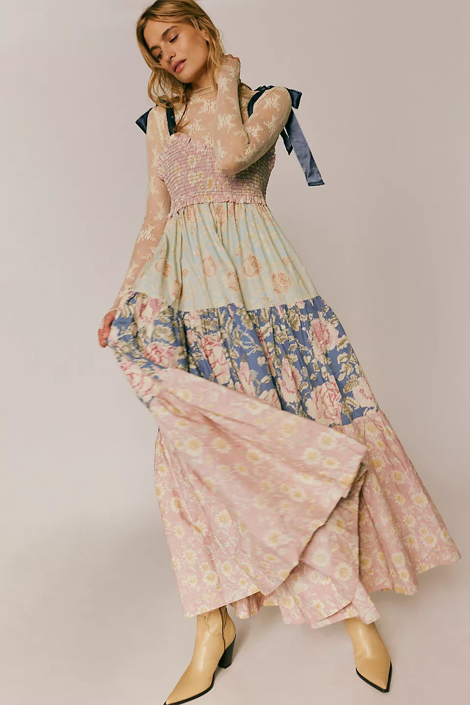 Women's Summer French Fashion Slim Fit Printing Dresses
