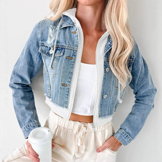 Women's Cut Fashion Fall Outfit Trend Loose Jackets