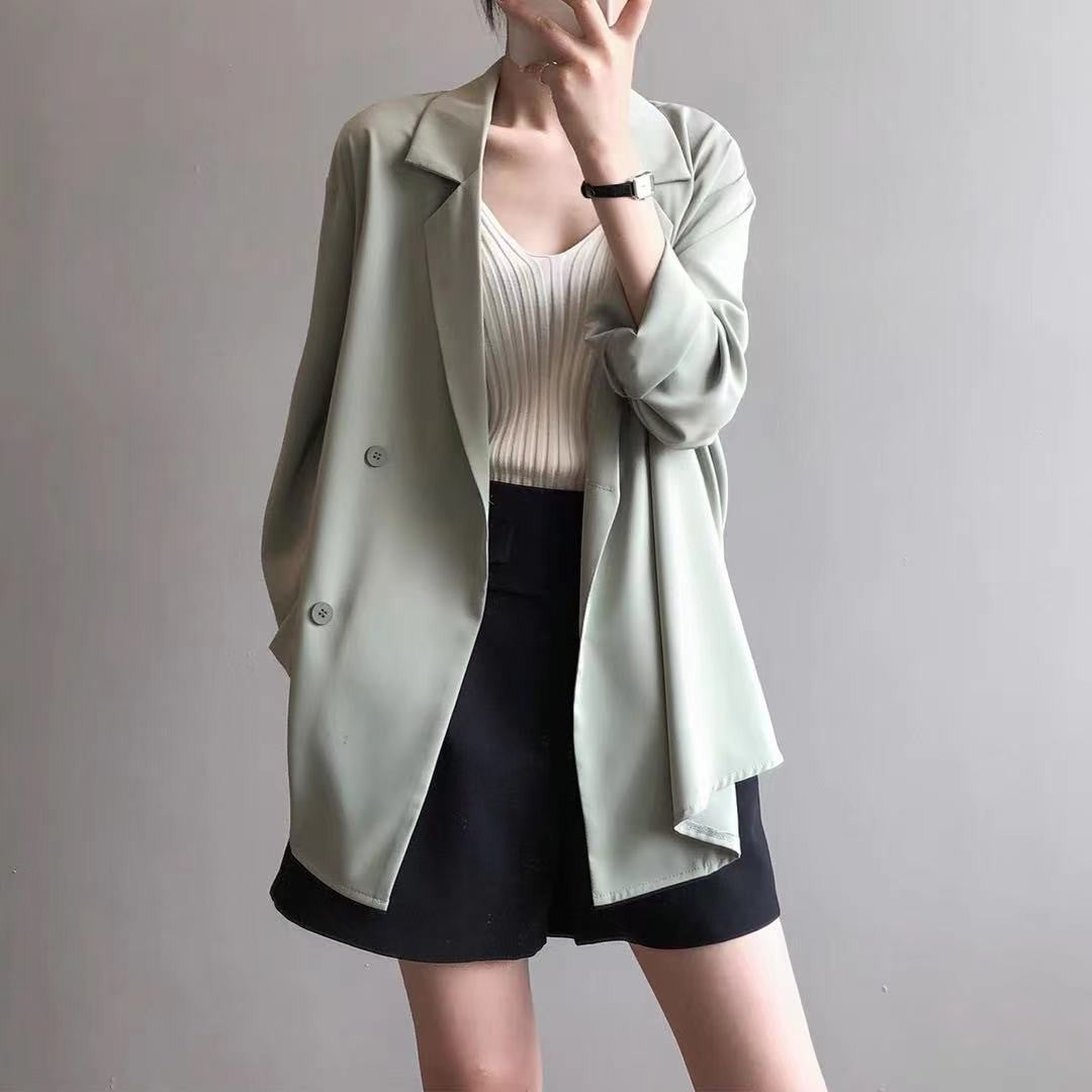 Women's Thin British Style Loose Korean Sun Blazers