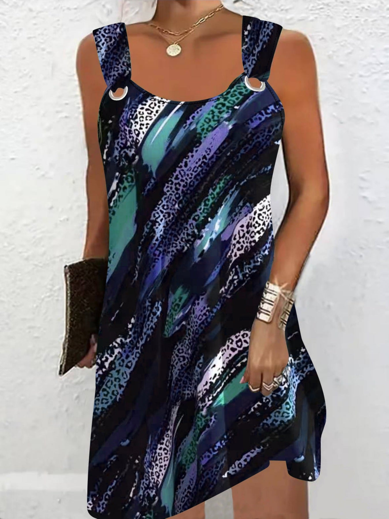 Beautiful Summer Casual Fashion Sleeveless Printed Plus Size