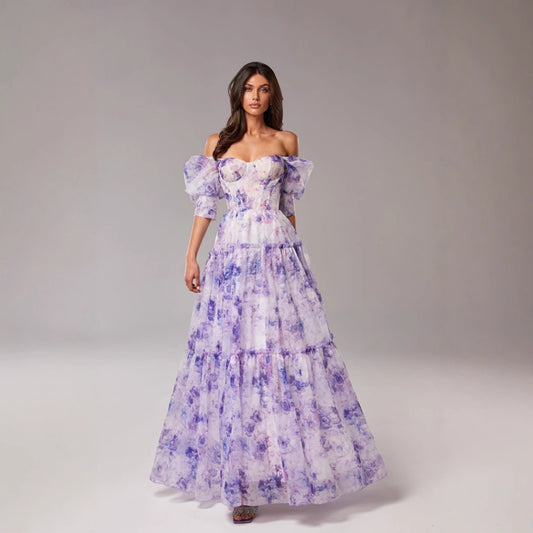Women's Fashion Organza Fairy Long Elegant Dress Dresses