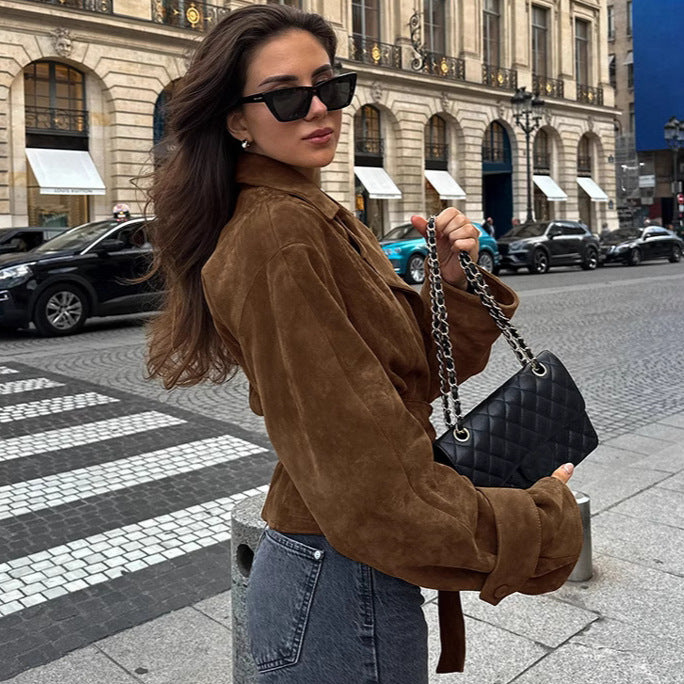 Collar Casual Double Breasted Fashion Brushed Blazers