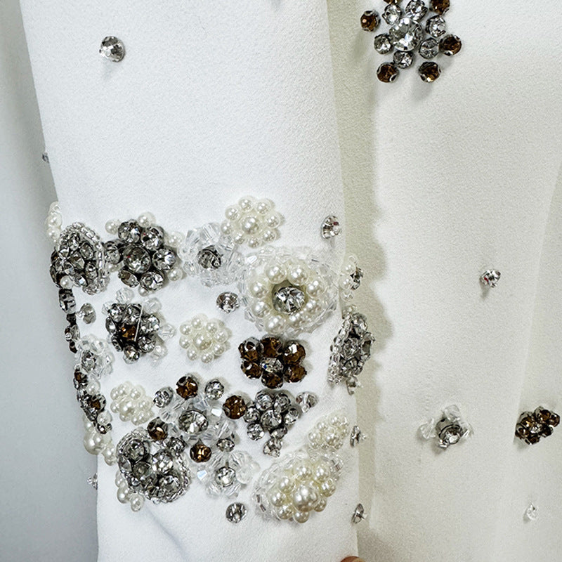 Fashion Bead Diamond Slim Long Formal Dress