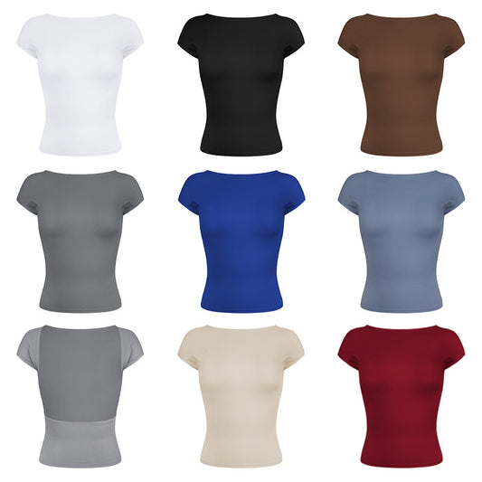 Comfortable Breathable Nylon Short-sleeved T-shirt Summer Blouses