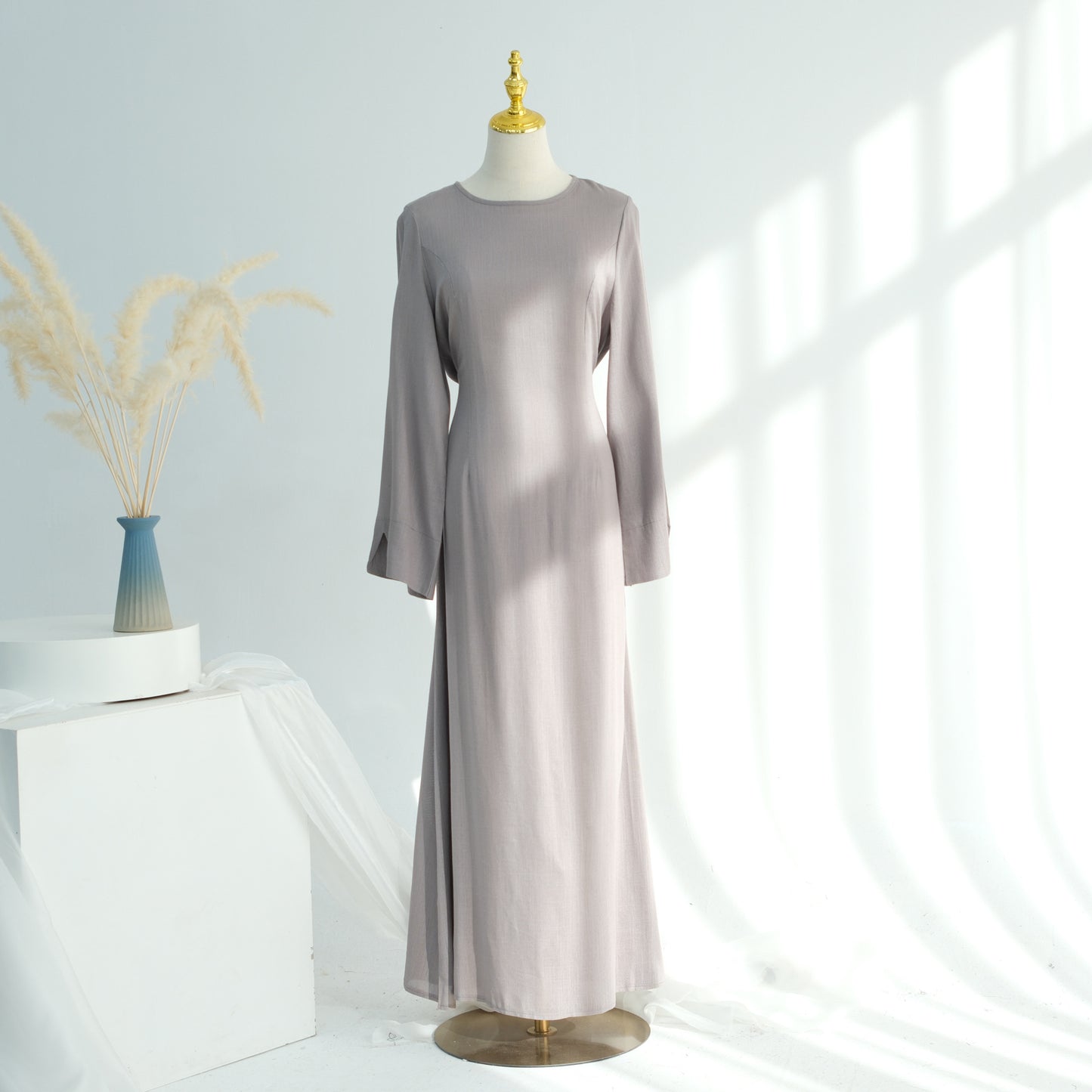 Unique Waist Adjustable Cotton Linen Dress Dresses